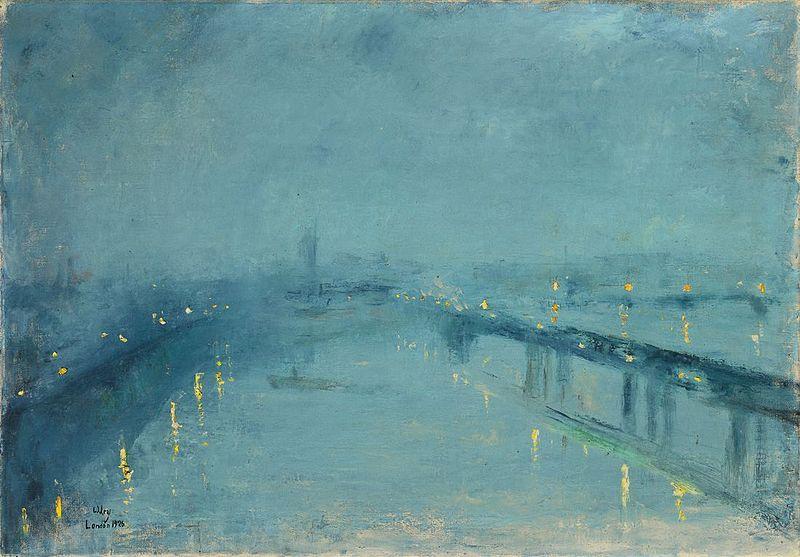 Lesser Ury London in the fog